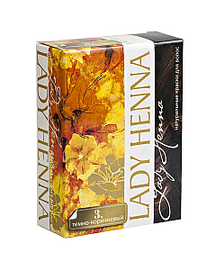 Lady Henna Краска для волос на основе хны «Темно-Коричневый» 6*10 гр